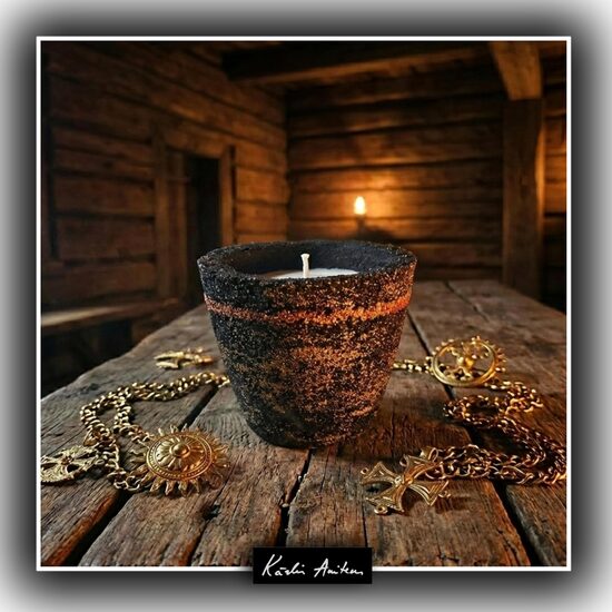 Kerze aus der Kollektion „Spīdala“